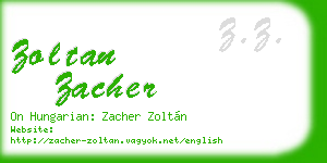 zoltan zacher business card